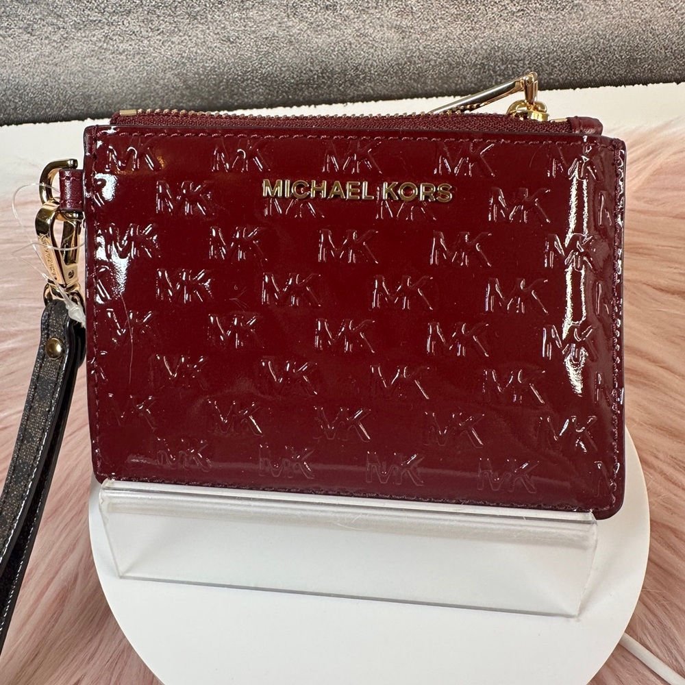 Michael Kors Glossy Red Wristlet NWT